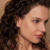 14K Gold Plated Dainty Cubic Zirconia Huggie Hoop Earrings for Women - view 3