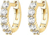 14K Gold Plated Dainty Cubic Zirconia Huggie Hoop Earrings for Women - view 4