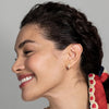 14K Gold Plated Dainty Cubic Zirconia Huggie Hoop Earrings for Women - view 5