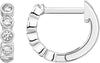 14K Gold Plated Dainty Cubic Zirconia Huggie Hoop Earrings for Women - view 7