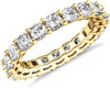 14K Gold Plated Eternity Ring for Women, Stackable Love Wedding Band - Yellow Gold 7