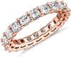14K Gold Plated Eternity Ring for Women, Stackable Love Wedding Band - Rose Gold 7