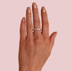 14K Gold Plated Eternity Ring for Women, Stackable Love Wedding Band - view 2