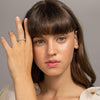 14K Gold Plated Eternity Ring for Women, Stackable Love Wedding Band - view 4