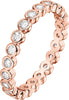 14K Gold Plated Rings with Cubic Zirconia - 2.8mm Stackable for Women - Gold Love Ring - Rose Gold 6
