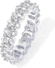 Oval Wedding Band for Women - 14K Gold Plated Statement Eternity Ring - main view