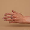 Oval Wedding Band for Women - 14K Gold Plated Statement Eternity Ring - view 3