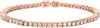 Tennis Bracelet for Women with 14K Gold Plated 2mm Cubic Zirconia Gold Bracelets for Women Classic Tennis Bracelet Cubic Zirconia Bracelet - Rose Gold 6.5 Inches