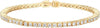 Tennis Bracelet for Women with 14K Gold Plated 2mm Cubic Zirconia Gold Bracelets for Women Classic Tennis Bracelet Cubic Zirconia Bracelet - Yellow Gold 7 Inches