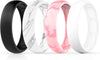 Silicone Wedding Ring for Women, Breathable Inner Curve Rubber Band - main view