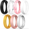 Silicone Wedding Ring for Women, Breathable Inner Curve Rubber Band - view 7