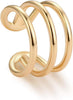 Women Ear Cuff Earring Gold Non Pierced Ear Cartilage Clip on Wrap Hoop 14K Gold Filled Tiny Boho Beach Simple Minimalist Delicate Handmade - main view