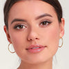 Gold Hoop Earrings for Women 14K Gold Plated Hoops - view 2