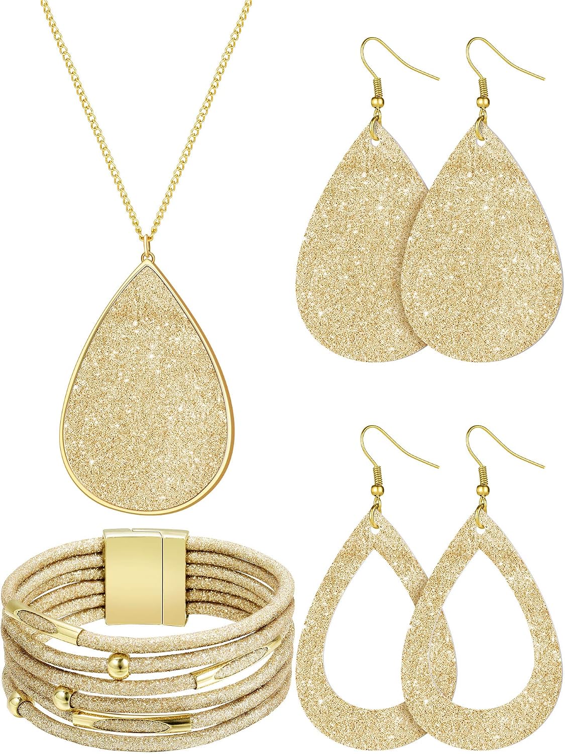 4 Pcs Jewelry Set for Women Necklace Earrings - main view