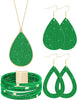 4 Pcs Jewelry Set for Women Necklace Earrings - Green