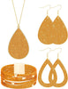 4 Pcs Jewelry Set for Women Necklace Earrings - Orange