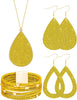 4 Pcs Jewelry Set for Women Necklace Earrings - Yellow