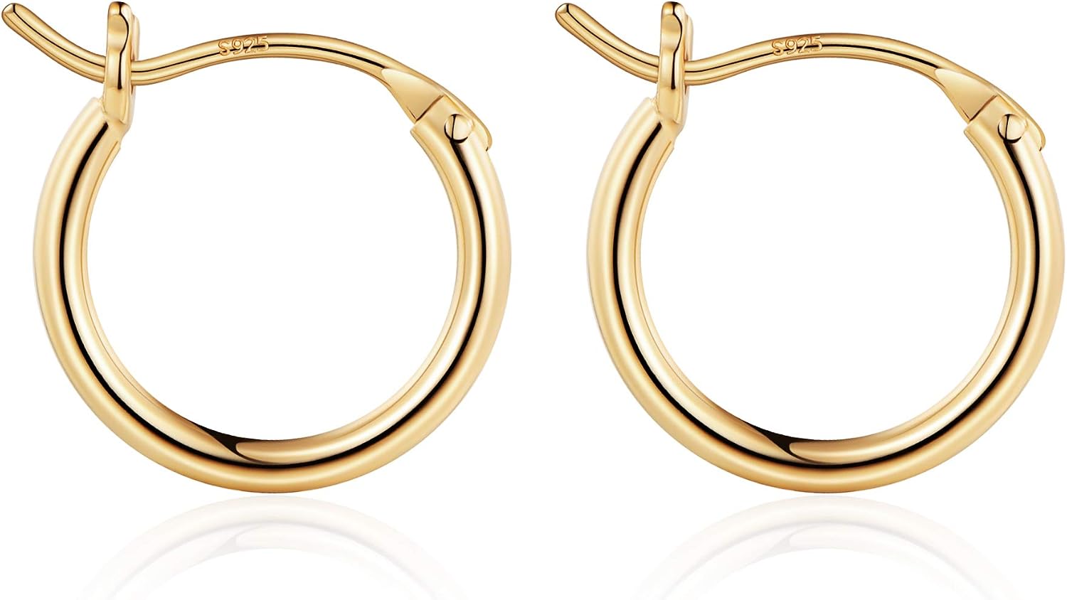 Hoop Earrings for Women, 14K Gold Plated Earrings - main view