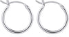 Hoop Earrings for Women, 14K Gold Plated Earrings - 2pcs-15mm-silver-plated