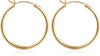 Hoop Earrings for Women, 14K Gold Plated Earrings - 2pcs-30mm-Gold-plated