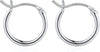 Hoop Earrings for Women, 14K Gold Plated Earrings - 2pcs-13mm-silver-plated