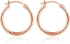 Hoop Earrings for Women, 14K Gold Plated Earrings - 2pcs-20mm-Rose gold plated