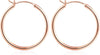 Hoop Earrings for Women, 14K Gold Plated Earrings - 2pcs-30mm-Rose gold plated