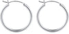 Hoop Earrings for Women, 14K Gold Plated Earrings - 2pcs-25mm-silver-plated