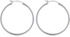 Hoop Earrings for Women, 14K Gold Plated Earrings - 2pcs-40mm-silver-plated