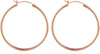 Hoop Earrings for Women, 14K Gold Plated Earrings - 2pcs-40mm-Rose gold plated