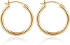 Hoop Earrings for Women, 14K Gold Plated Earrings - 2pcs-20mm-Gold-plated
