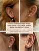 5 Pairs Pearl Earrings for Women Ball Studs Earrings Set Women 316L Surgical Steel Silver Pearl Earrings Birthday Day Gifts - view 2
