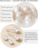 5 Pairs Pearl Earrings for Women Ball Studs Earrings Set Women 316L Surgical Steel Silver Pearl Earrings Birthday Day Gifts - view 3