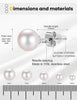 5 Pairs Pearl Earrings for Women Ball Studs Earrings Set Women 316L Surgical Steel Silver Pearl Earrings Birthday Day Gifts - view 4