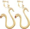 Gold Earrings Clip On - Anime Costume Cosplay Earrings - Figure Earrings For Anime Lovers - Boa Hancock earrings B