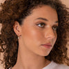 14K Gold Plated Dainty Motif Charms Huggie Hoop Earrings for Women - view 3