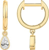 14K Gold Plated Dainty Motif Charms Huggie Hoop Earrings for Women - view 7