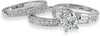 925 Sterling Silver Bridal Ring Sets Emerald Cut CZ Engagement Rings Vintage Promise Rings Platinum Big Women CZ Rings Set Bling Princess Cut Cubic - view 2