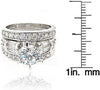 925 Sterling Silver Bridal Ring Sets Emerald Cut CZ Engagement Rings Vintage Promise Rings Platinum Big Women CZ Rings Set Bling Princess Cut Cubic - view 4