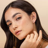 14K Gold Plated 925 Sterling Silver Round Huggie Ear Cuff Earrings for Women Clip On Cartilage Cuff Earrings - view 3