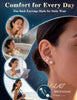 20G Flat Back Stud Earrings for Women Sensitive Ears - view 5