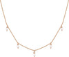 Layering Necklace for Women with 14K Gold Plated Station CZ Chain Layered Necklaces for Women Simulated Diamond Necklace Dainty Necklace Chain - Rose Gold Pearl