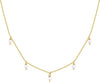Layering Necklace for Women with 14K Gold Plated Station CZ Chain Layered Necklaces for Women Simulated Diamond Necklace Dainty Necklace Chain - Yellow Gold Pearl