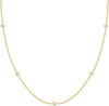 Layering Necklace for Women with 14K Gold Plated Station CZ Chain Layered Necklaces for Women Simulated Diamond Necklace Dainty Necklace Chain - Yellow Gold Station