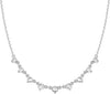Layering Necklace for Women with 14K Gold Plated Station CZ Chain Layered Necklaces for Women Simulated Diamond Necklace Dainty Necklace Chain - White Gold Princess
