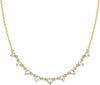 Layering Necklace for Women with 14K Gold Plated Station CZ Chain Layered Necklaces for Women Simulated Diamond Necklace Dainty Necklace Chain - Yellow Gold Princess