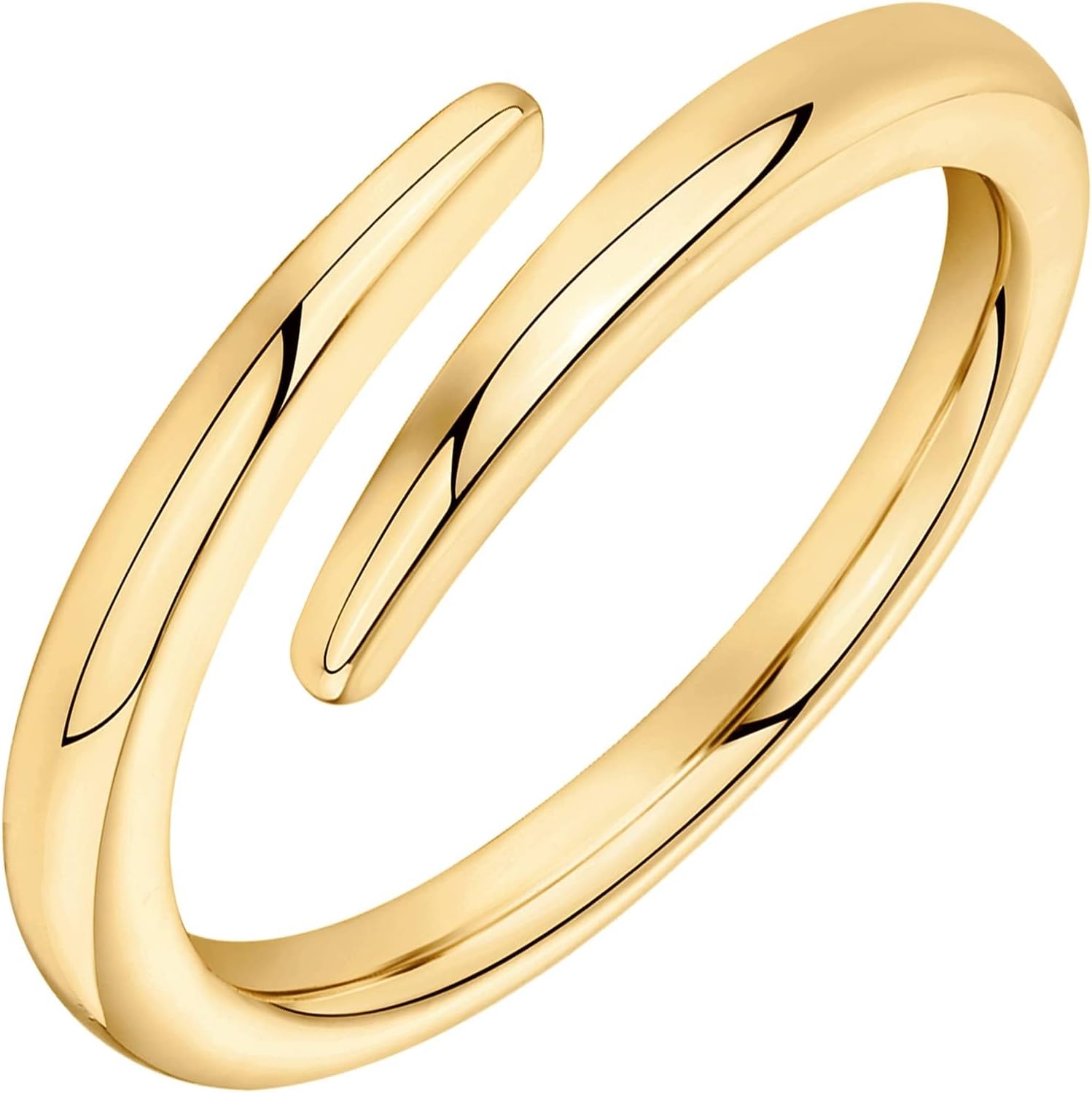 14K Gold Plated Open Twist Eternity Band for Women - main view