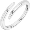 14K Gold Plated Open Twist Eternity Band for Women - White Gold 7