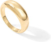 14K Gold Plated Chunky Dome Ring for Women, Puffy Stackable Rings - main view