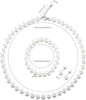 8mm Pearl Jewelry Set for Women, Necklace Bracelet Earrings - view 2